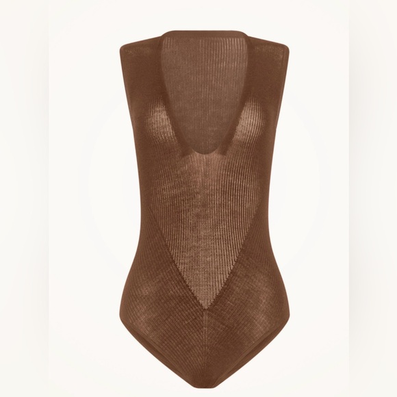 Wolford Tops - NWT WOLFORD Aurora Rib Knit Bodysuit Black Size L